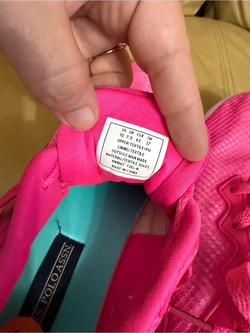 U.S. Polo Assn Fuel-M Hot Pink Teal Sneakers Women's Size 10 NWT